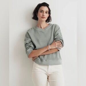 Madewell Waffle Knit Boxy Sweatshirt Tee